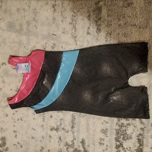 Girls Gymnastics Leotard with built in shorts, sparkly, cute design